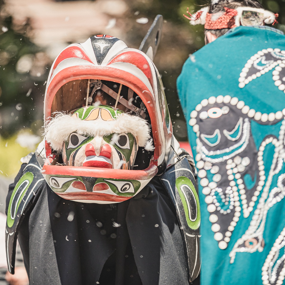 Kwakwaka’wak dancers at the Victoria Cultural Festival.