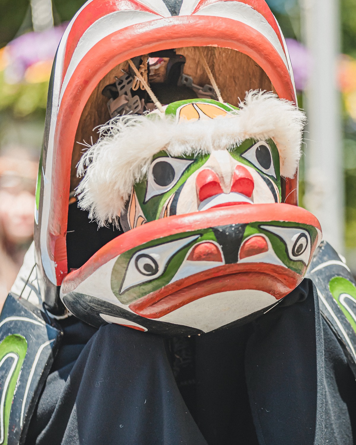 Kwakwaka’wak dancers at the Victoria Cultural Festival.