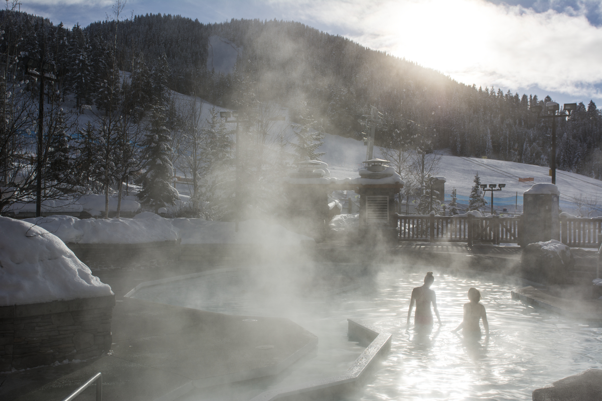 Slopeside pools at Panorama Mountain Resort in the Kootenay Rockies