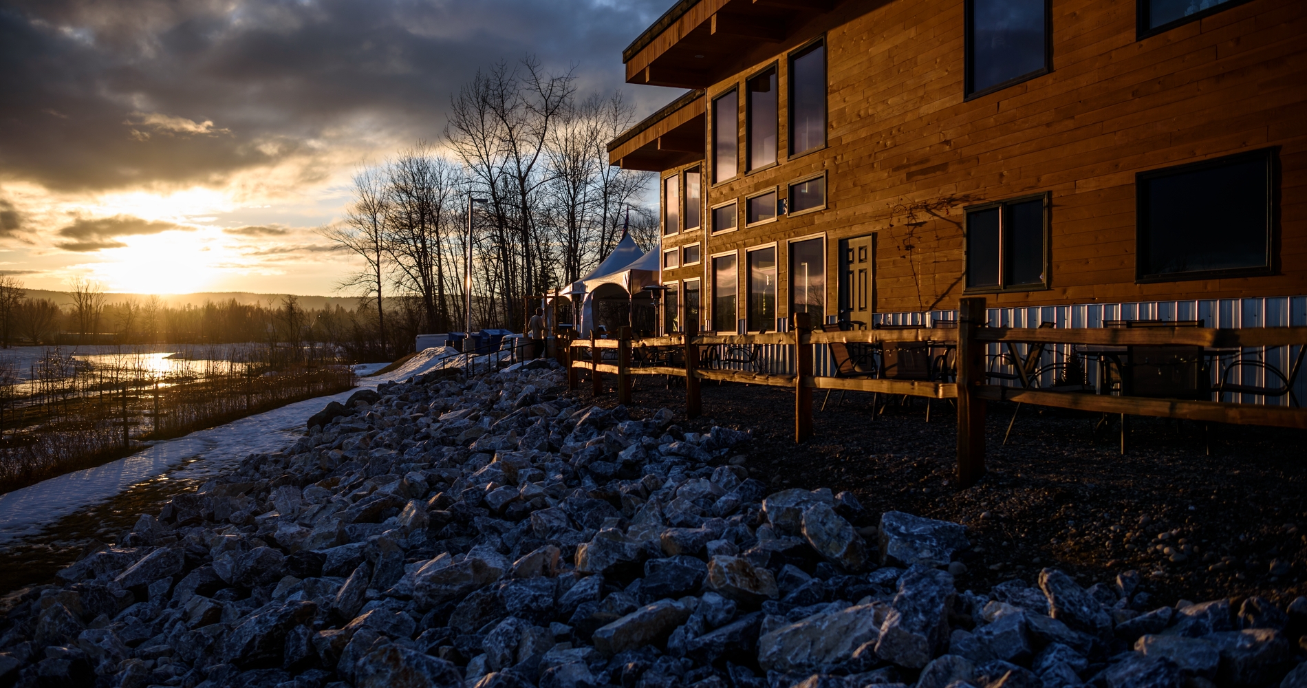 The sunsets outside the Norther Lights Estate Winery